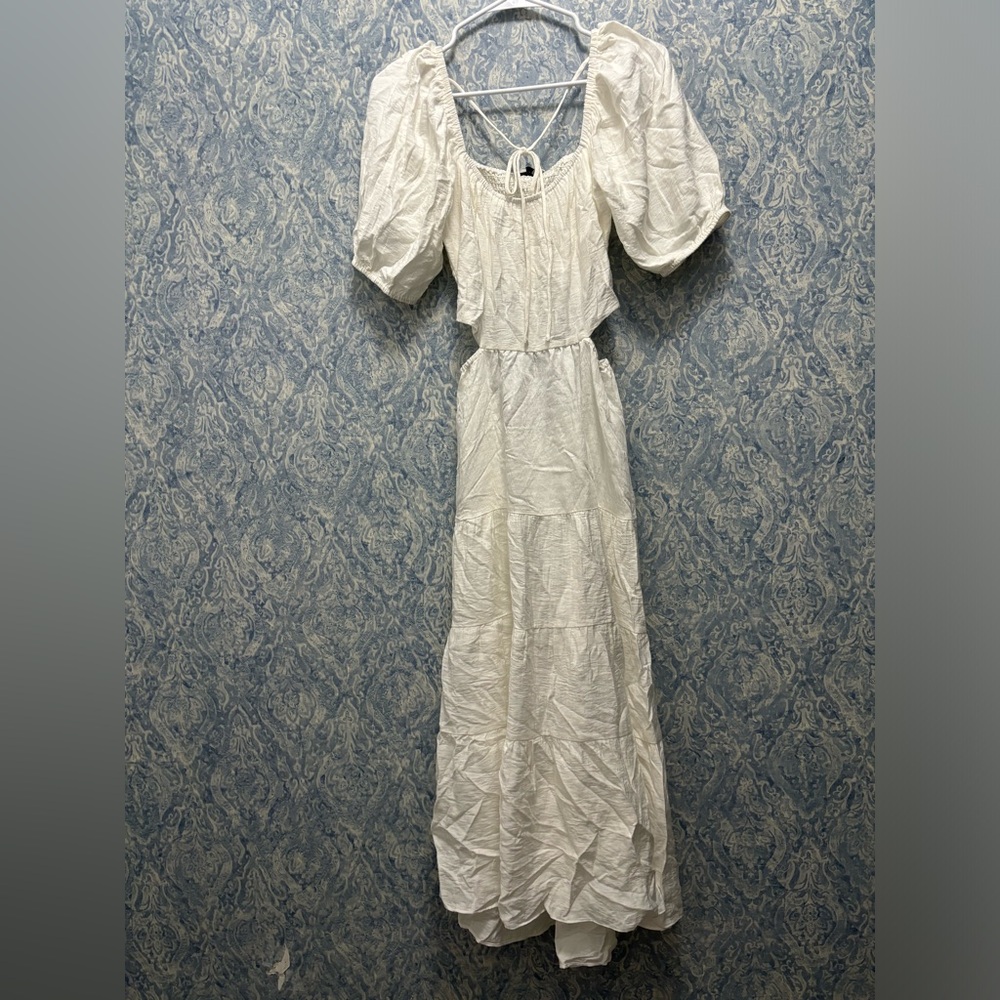 Lucy Paris Keely Cut Out White Dress Women’s Size XS NWT
